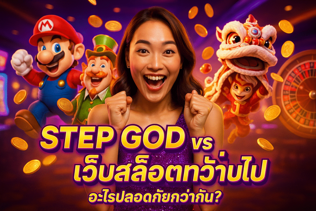 STEPGOD vs เว็บสล็อตทั่วไป อะไรปลอดภัยกว่ากัน?