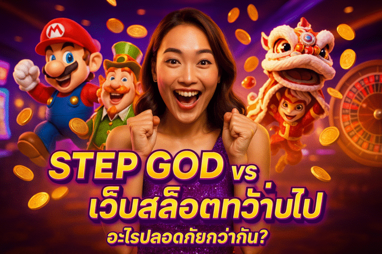 STEPGOD vs เว็บสล็อตทั่วไป อะไรปลอดภัยกว่ากัน?